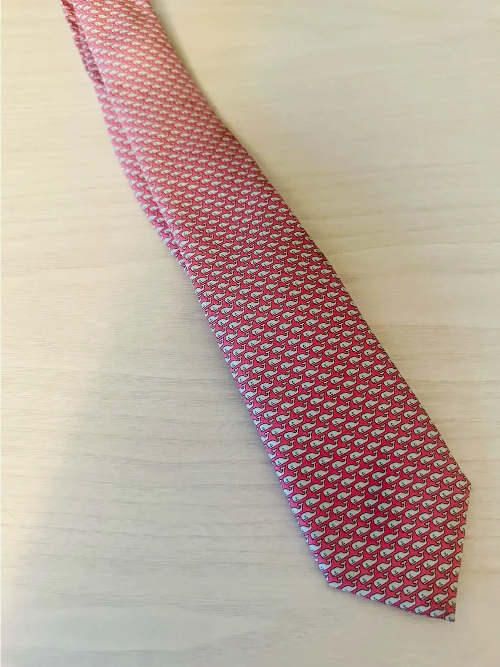 Vineyard Vines Boys Pink Patterned Silk Tie